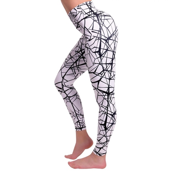 CompressionZ Women's Compression Leggings - Tangled Black - Size Med - Picture 2 of 4